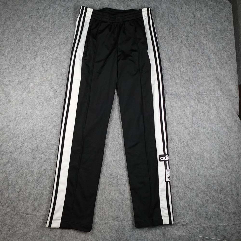 Adidas Pants Womens Small Black Trefoil Adibreak Snap Track Soccer Striped